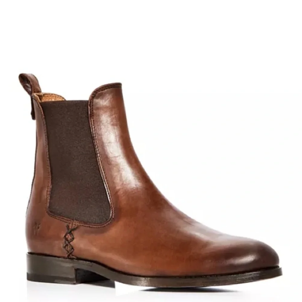 Frye Melissa Chelsea Boots Women's Size 6 Cognac Brown Leather 3475454 - Picture 2 of 8